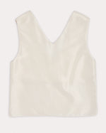 Load image into Gallery viewer, Not Your Average White Silk V-Neck