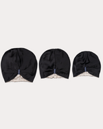 Load image into Gallery viewer, Monochrome Turban - Paradisefold 100% Silk Hair Wrap Hair Accessory