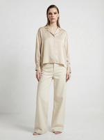 Load image into Gallery viewer, Melt Blouse and silk overshirt relaxed fit, pure mulberry silk, handmade in London by Paradisefold