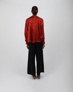 Load image into Gallery viewer, Paradisefold Red Silk Shirt