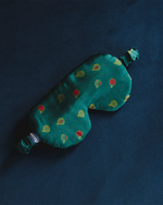 Load image into Gallery viewer, Pom Pom Cloud silk sleep mask and eye mask, pure mulberry silk with silk wadding by Paradisefold