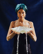 Load image into Gallery viewer, Pom Pom Turban silk turban by Paradisefold, pure mulberry silk