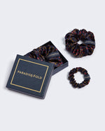 Load image into Gallery viewer, Regal Triptych - Paradisefold 100% Silk Hair Ties Fashion Hair Accessory