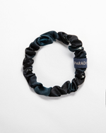 Load image into Gallery viewer, Tiny Energy silk scrunchie no-snag hair tie, pure mulberry silk, handmade in London by Paradisefold
