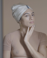 Load image into Gallery viewer, Monochrome Turban - Paradisefold 100% Silk Hair Wrap Hair Accessory