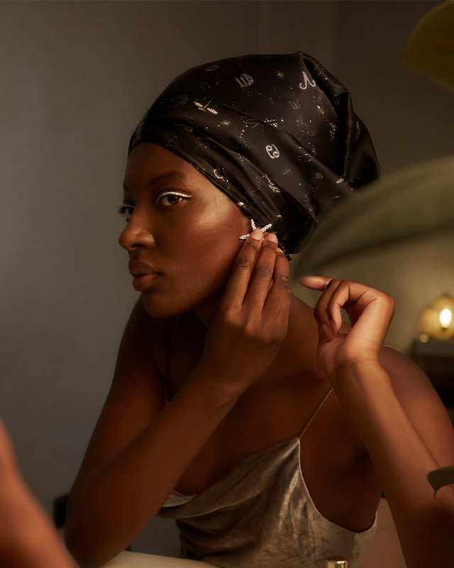A Little Bit of Reality Fold silk hair wrap for sleeping, pure mulberry silk, handmade in London by Paradisefold