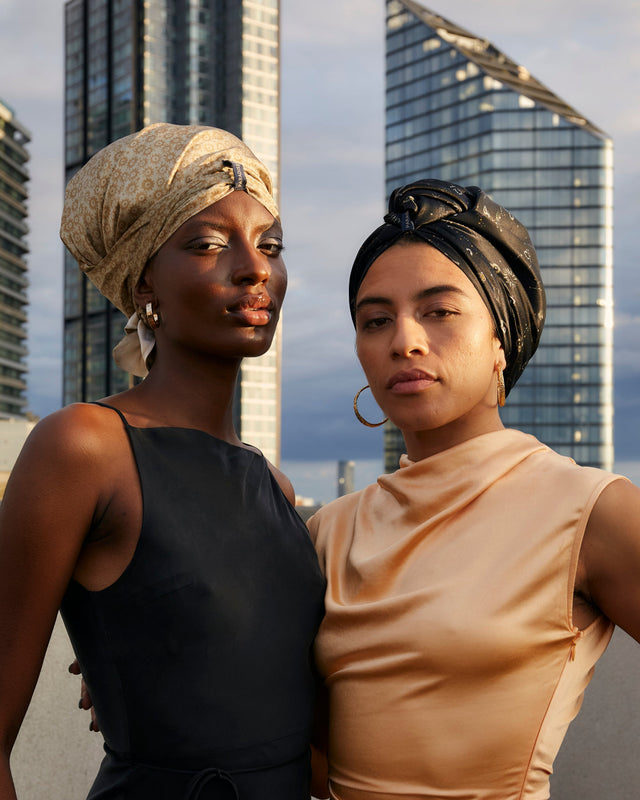 A Little Bit of Reality silk hair wrap for sleeping, by Paradisefold handmade in London