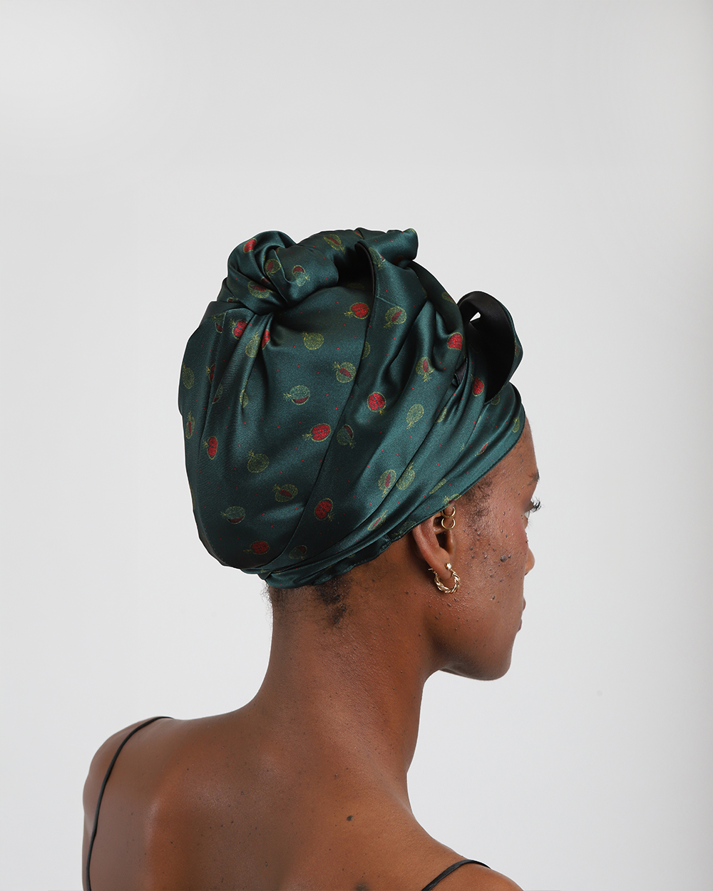 Rich green pomegranate silk wrap