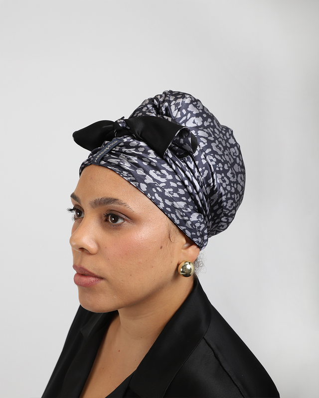 Leopard Fold Silk Head Wrap Paradisefold