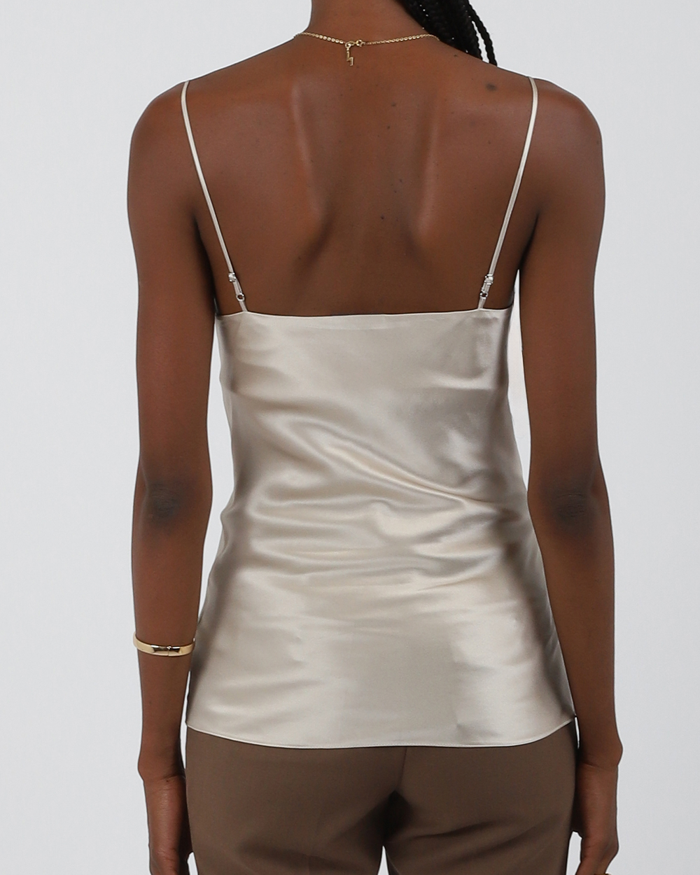 Melt Top - Flowing oyster-white silk cami