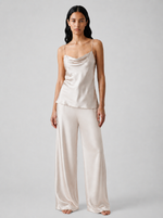 Load image into Gallery viewer, wide leg oyster silk palazzo pants

