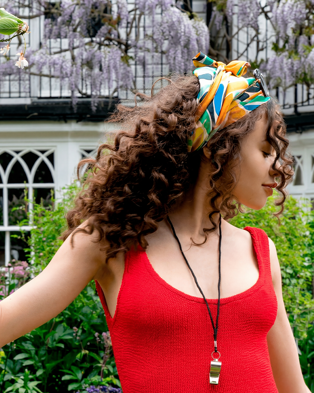 Paint By Numbers Fold silk hair wrap for sleeping, pure mulberry silk, handmade in London by Paradisefold