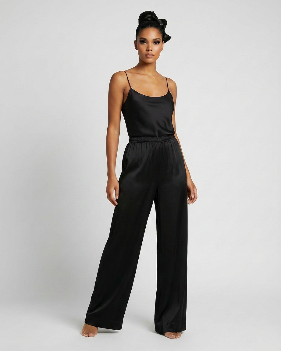 Float Top - Paradisefold Silk Camisole - Black caviar silk cami