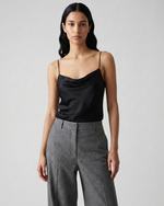 Load image into Gallery viewer, Paradisefold black silk camisole - Float Top
