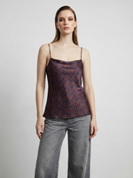 Load image into Gallery viewer, Nurture silk camisole purple top
