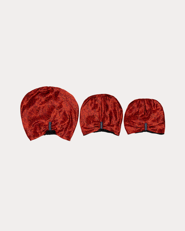 Almond Tears Turban silk turban, beanie-style fit in Grade 6A mulberry silk