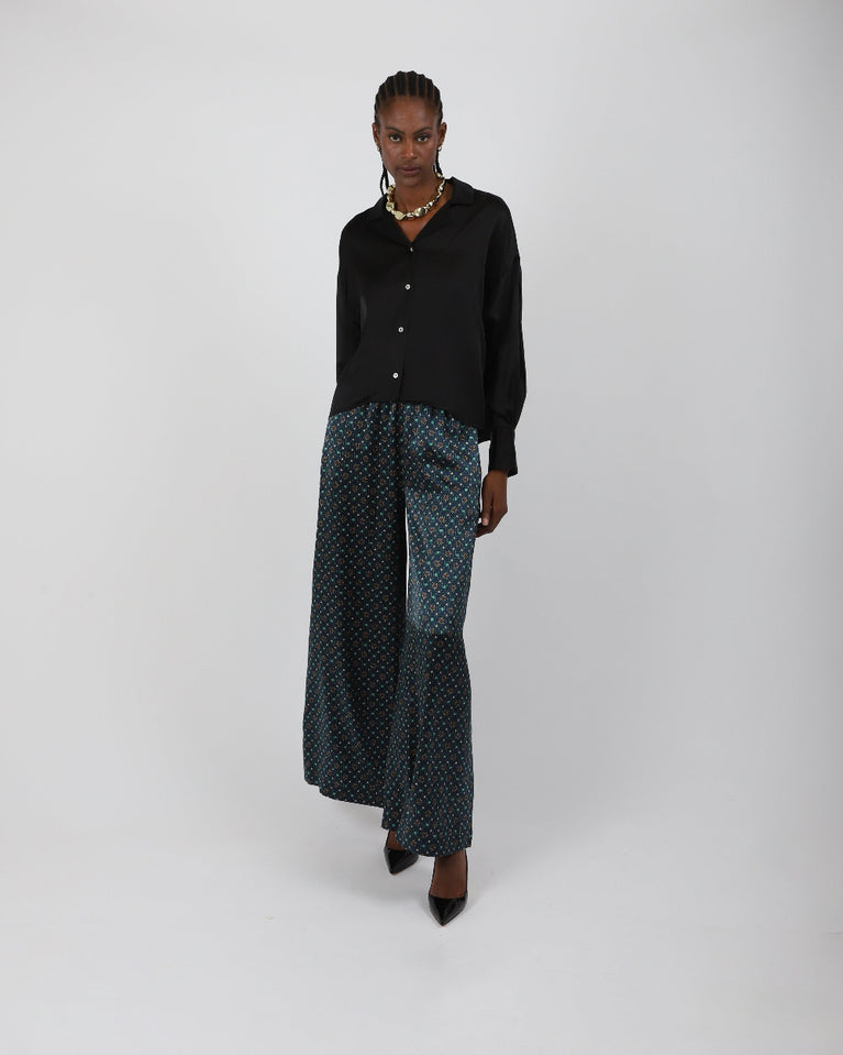 Empress Palazzo - Paradisefold Wide Silk Trousers