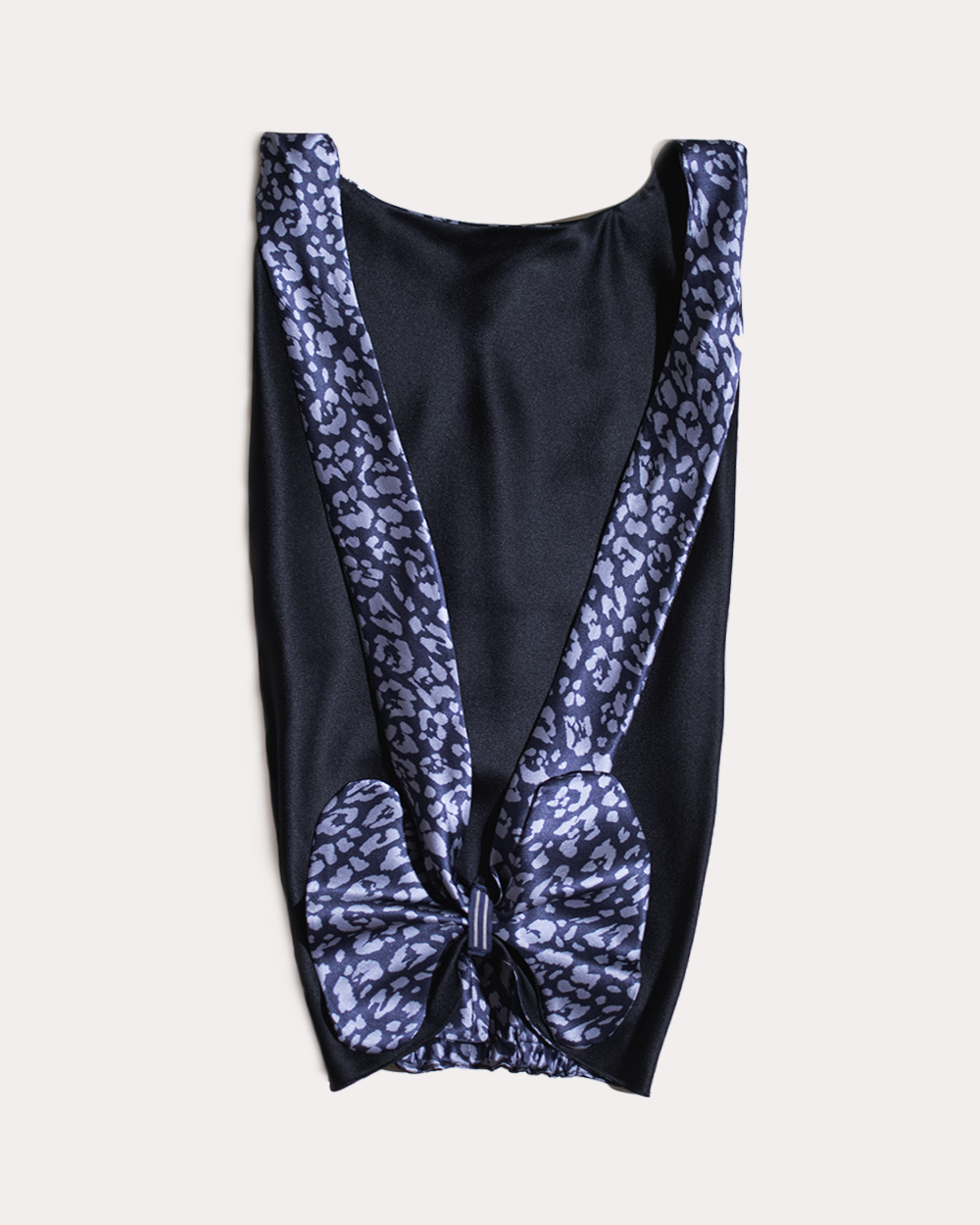 Leopard Fold silk hair wrap, detail of Grade 6A mulberry silk texture