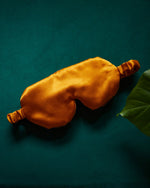 Load image into Gallery viewer, Gold Sleep Mask Silk Aviators Paradisefold
